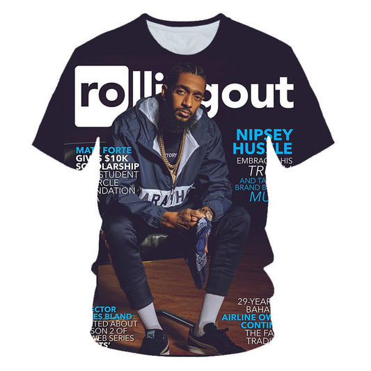Nipsey Hussle T Shirts American Rapper 3D Printed T-shirt
