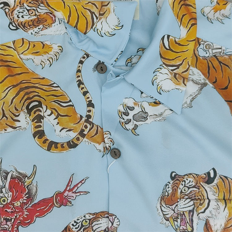 GUILTYPARTIES TIGER Shirts Hawaiian long-sleeved shirts