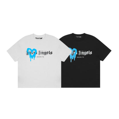 Palm Angle T Shirts Heart Printing Loose