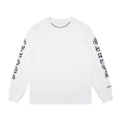 Chh Chrome Heart Long Sleeve Shirt Unisex Fashion Loose Long Sleeve Shirt