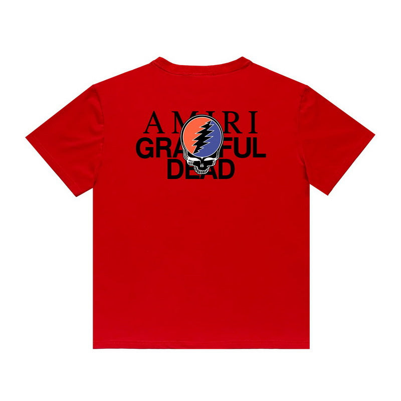 Amiri T Shirt Printed Casual Hip Hop High Street round Neck Short Sleeve T-shirt