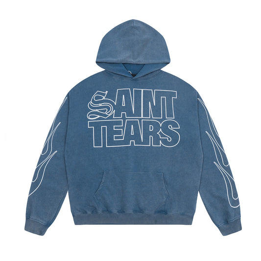Unisex Hoodies Saint Michael Fashion Loose Old Hoodie