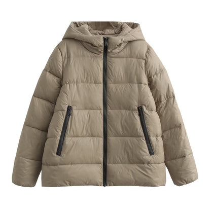 Women Cotton Coat Casual Loose-Fitting Hoodie Cotton Coat