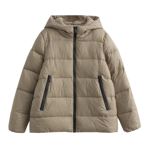 Women Cotton Coat Casual Loose-Fitting Hoodie Cotton Coat