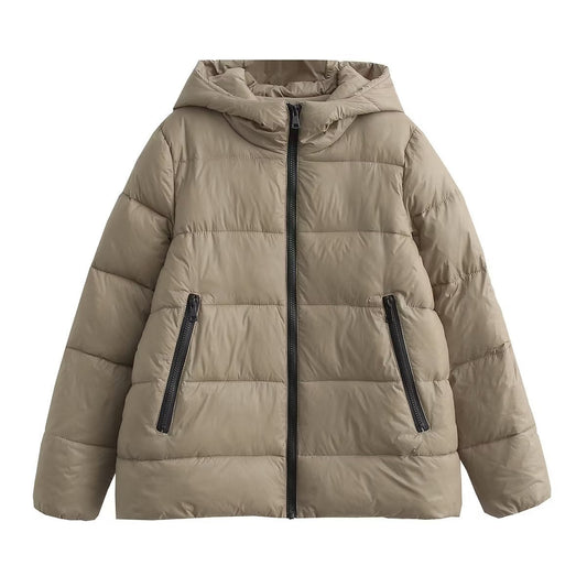 Women Cotton Coat Casual Loose-Fitting Hoodie Cotton Coat