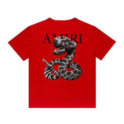 Amiri T Shirt Printed Casual Hip Hop round Neck Short Sleeve T-shirt
