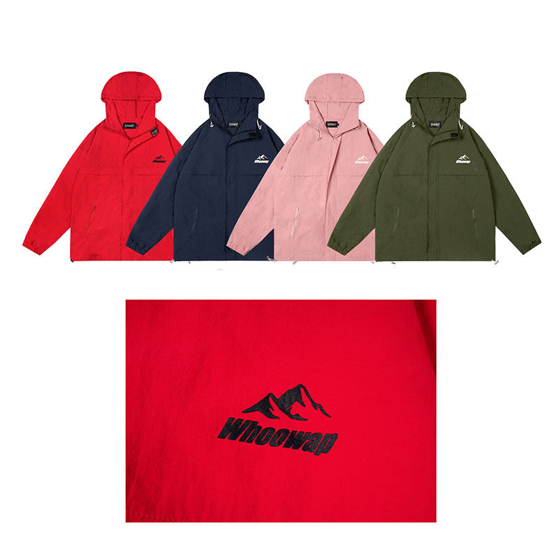 Women Jackets Retro Hooded Trench Coat Oversize Solid Color