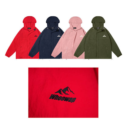 Women Jackets Retro Hooded Trench Coat Oversize Solid Color