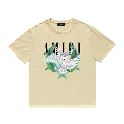 Amiri T Shirt Printed Casual Hip Hop round Neck Short Sleeve T-shirt