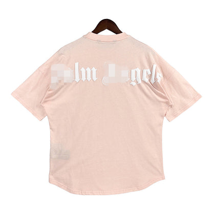 Palm Angle T Shirts Candy Color Puff Print Loose
