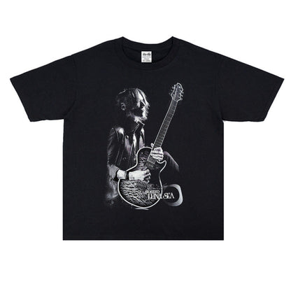 Rock Star T Shirt Luna Sea Luna Sea Band Printing Short Sleeve Loose T-shirt Men and Women