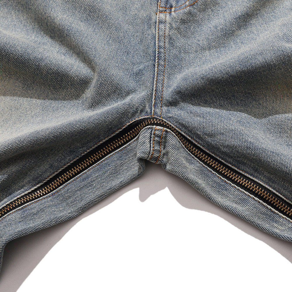 Men Jeans Casual Micro-Elastic Split