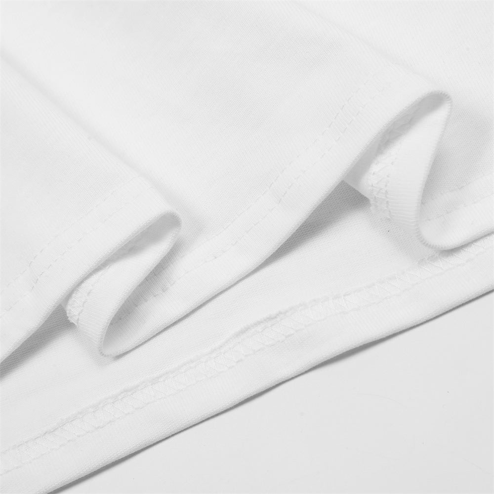 Men Long Sleeve T-Shirt Heavy Pure Cotton Embroidery Plug Bottoming Shirt