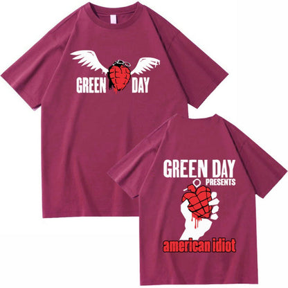 Green Day T Shirt Green Day Saviors Band T-Shirts Unisex Harajuku Hip Hop