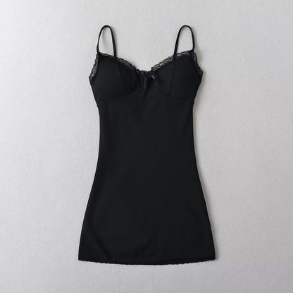 Women Tops Summer Lace Edge Sexy Sling Dress Sexy Skirt