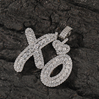 Jewelry Hip Hop Gummy Love XO Letter Pendant Men and Women Necklaces Word Up St. Valentine's Spectrum