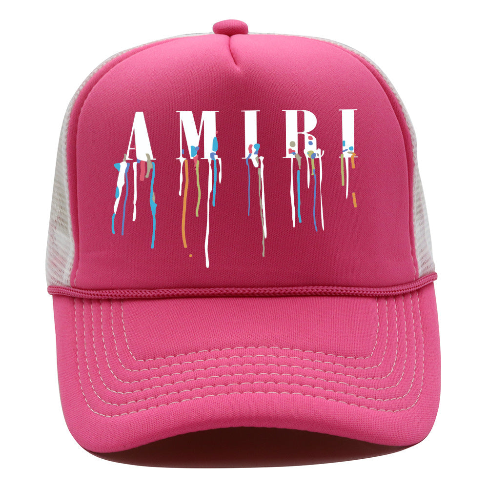 Amiri Hat Summer Cap Outdoor Mesh Cap Alphabet Print Baseball Cap