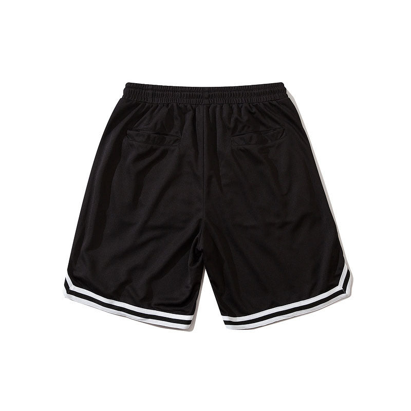 Men Shorts Retro Alphabet Embroidered Basketball Shorts