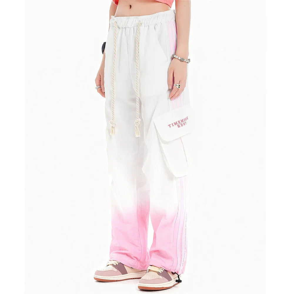 Men Sweatpants Casual Pants Men Straight-Leg Trousers Spring/Summer Workwear with Pocket Elastic Waist Baggy Pants
