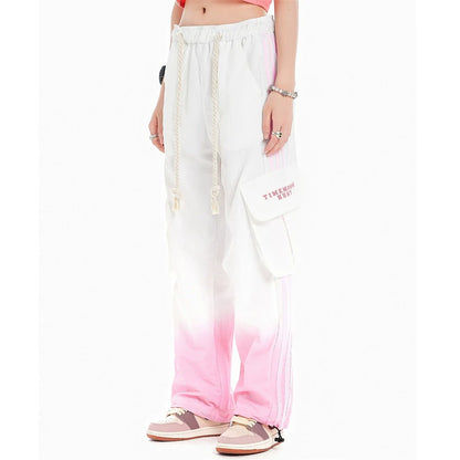 Men Sweatpants Casual Pants Men Straight-Leg Trousers Spring/Summer Workwear with Pocket Elastic Waist Baggy Pants