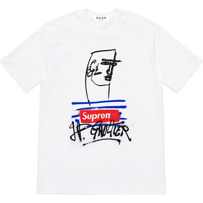 Mens T-shirts 21SS19 x Jean Paul Gaultier Tee White Graffiti Short Sleeve T-Shirt