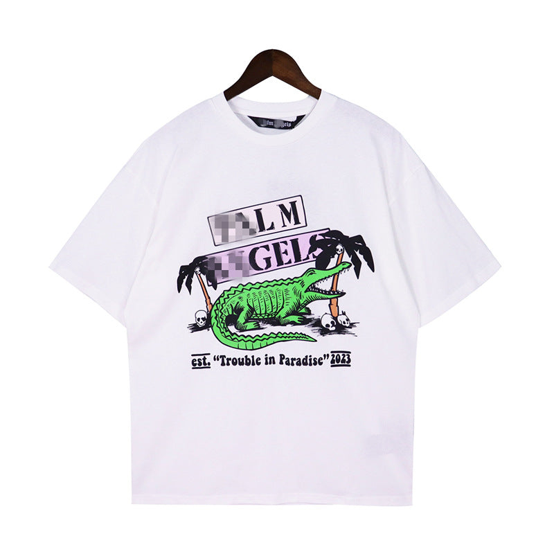 Palm Angle T Shirts Crocodile Skull Pattern