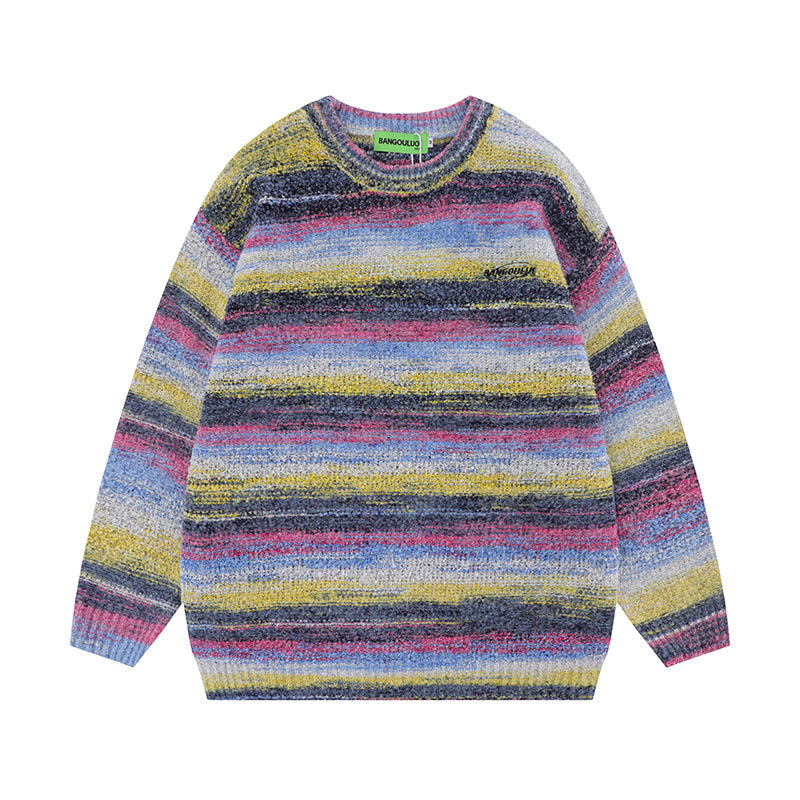 Women Sweater Gradient Oversize All-Matching Knitted Sweater
