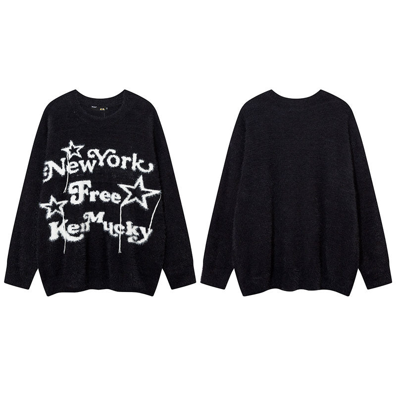 Women Sweater Ripped Sweater Oversize Vintage