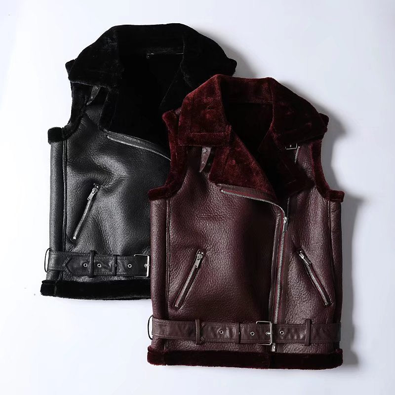 Women Cotton Coat Fashion Polo Collar Loose-Fitting Waistcoat