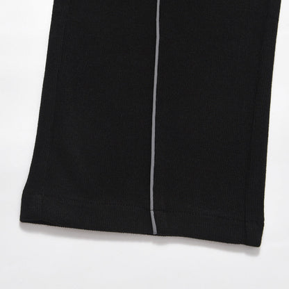 Men Sweatpants Stitching Contrast Color Casual Pants Loose Track Pants Drawstring Elastic Waist Straight-Leg Wide-Leg Pants