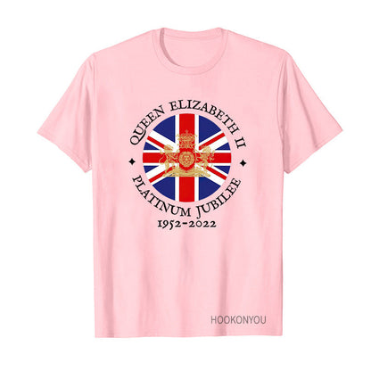 Inspired by Queen's Platinum Jubilee 2022 Elizabeth 70 Years T-shirt Short Sleeve T-shirt