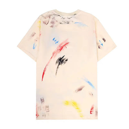 Palm Angle T Shirts Colorful Splash-Ink Pattern