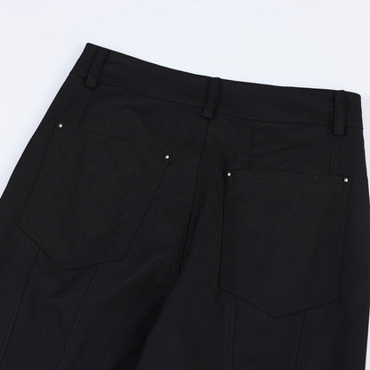 Men Sweatpants Straight-Leg Trousers Men's Stitching Loose Casual Pants