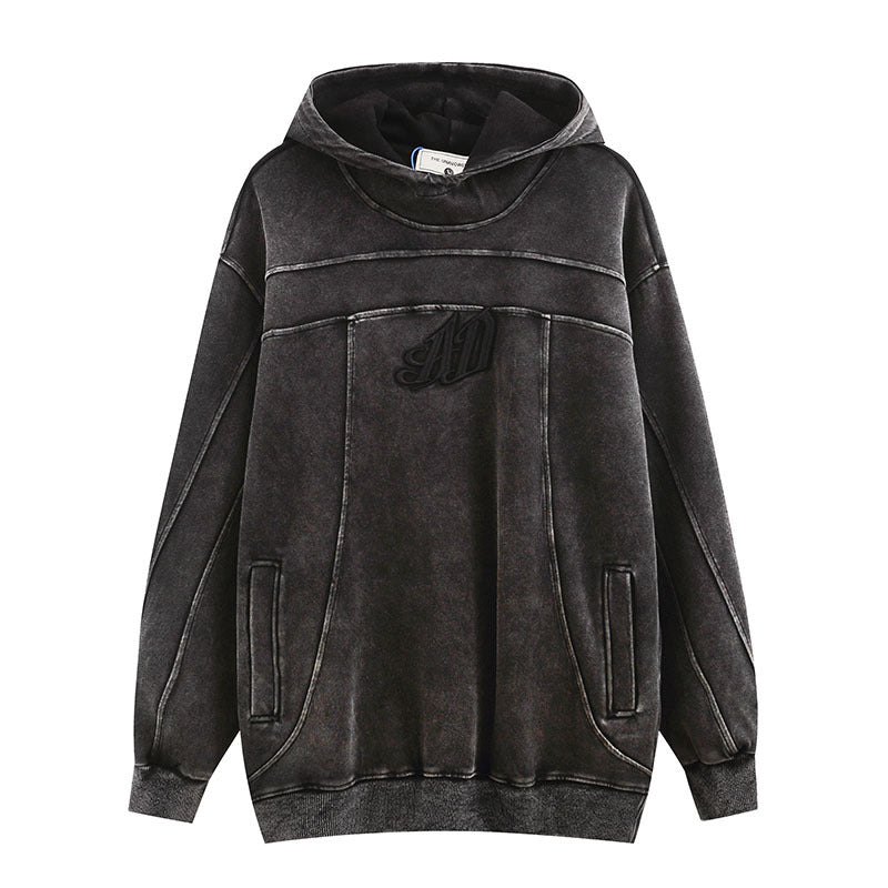 Men Hoodie Turtleneck Hooded Sweater Sweater Hip Hop Retro Couple Coat