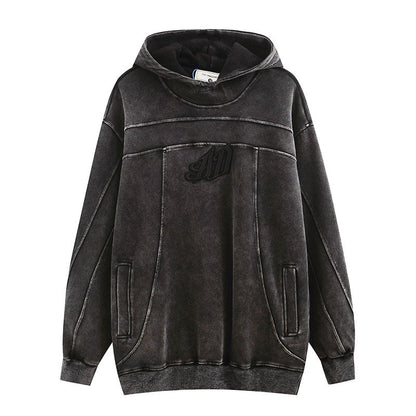 Men Hoodie Turtleneck Hooded Sweater Sweater Hip Hop Retro Couple Coat