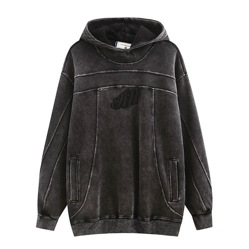 Men Hoodie Turtleneck Hooded Sweater Sweater Hip Hop Retro Couple Coat