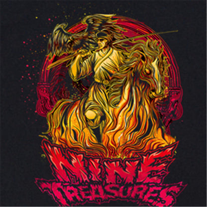Rock Star T Shirt Nine Treasures Band Printed Short Sleeve