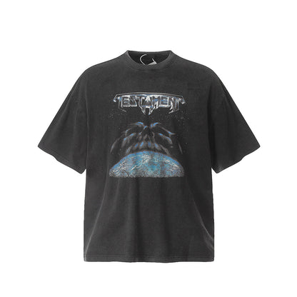 Unisex T-Shirts FOG Cosmic Starry Sky Old Vintage Loose T-Shirt