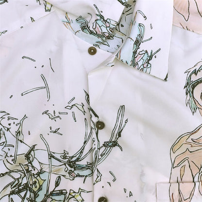 GUILTYPARTIES TIGER Shirts Ghost in the Shell joint print, short-sleeved shirt