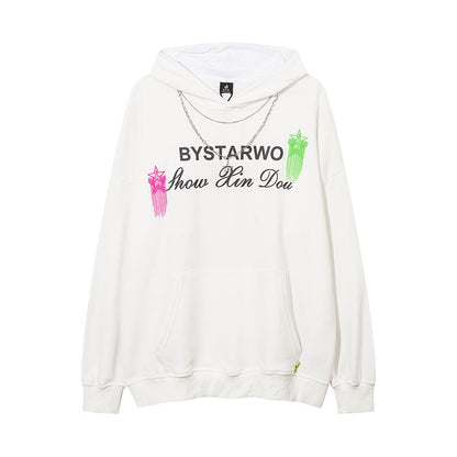 Men Hoodie Hiphop Cartoon Hooded Sweatshirt Men and Women