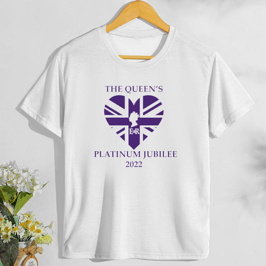 Inspired by Queen's Platinum Jubilee 2022 Elizabeth 70 Years T-shirt Printed Letters British Style T-shirt Short Sleeve