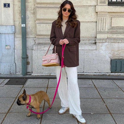 Women Trench Coat Suit Jacket Autumn and Winter Long Sleeve