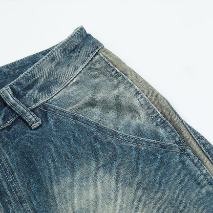 Men Jeans Vintage Washed Trendy Loose