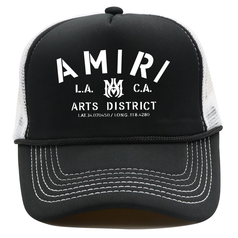 Amiri Hat Alphabet Print Shade Baseball Cap Outdoor Cap