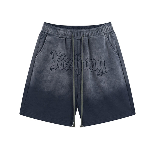 Men Shorts Summer Tie-Dye Loose Embroidery Sports