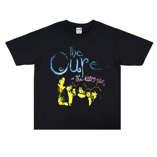 Rock Star T Shirt The Cure Band Music Print T-shirt Men's and Women's Cotton Loose