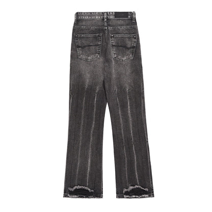 Men Jeans Distressed Trousers Loose Hole