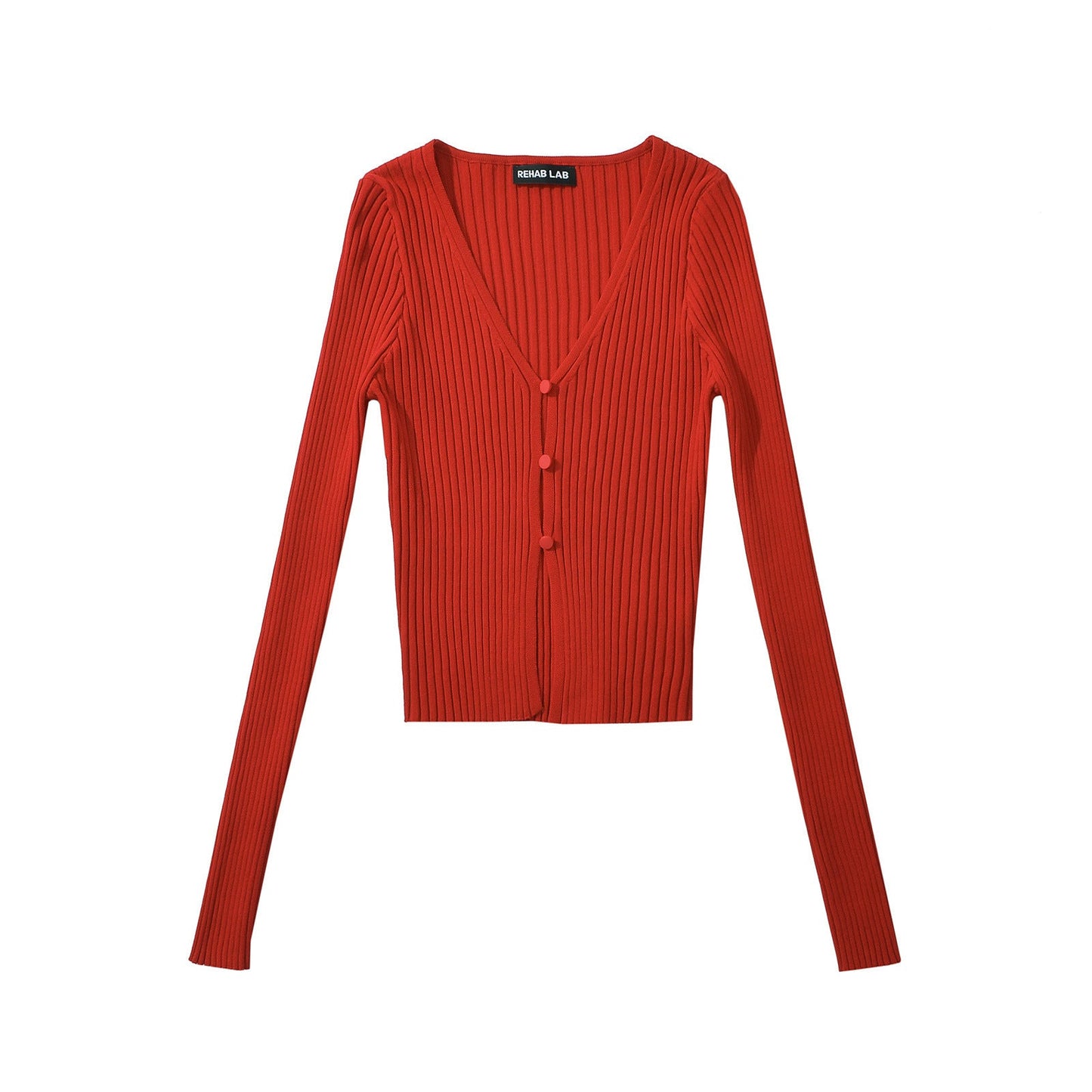 Women Tops Spring/Summer V-neck Hollow Cardigan Solid Color Short Top