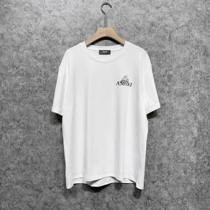 Amiri T Shirt Printed Casual Hip Hop round Neck Short Sleeve T-shirt