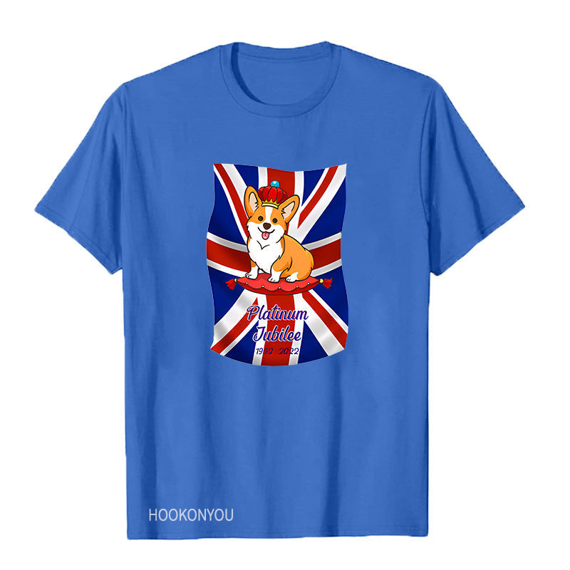 Inspired by Queen's Platinum Jubilee 2022 Elizabeth 70 Years T-shirt Logo Printed Short Sleeve T-shirt